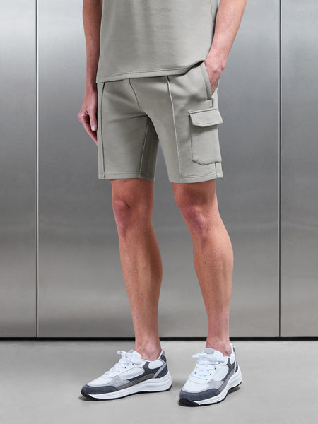 Everyday Luxe Cargo Short in Stone