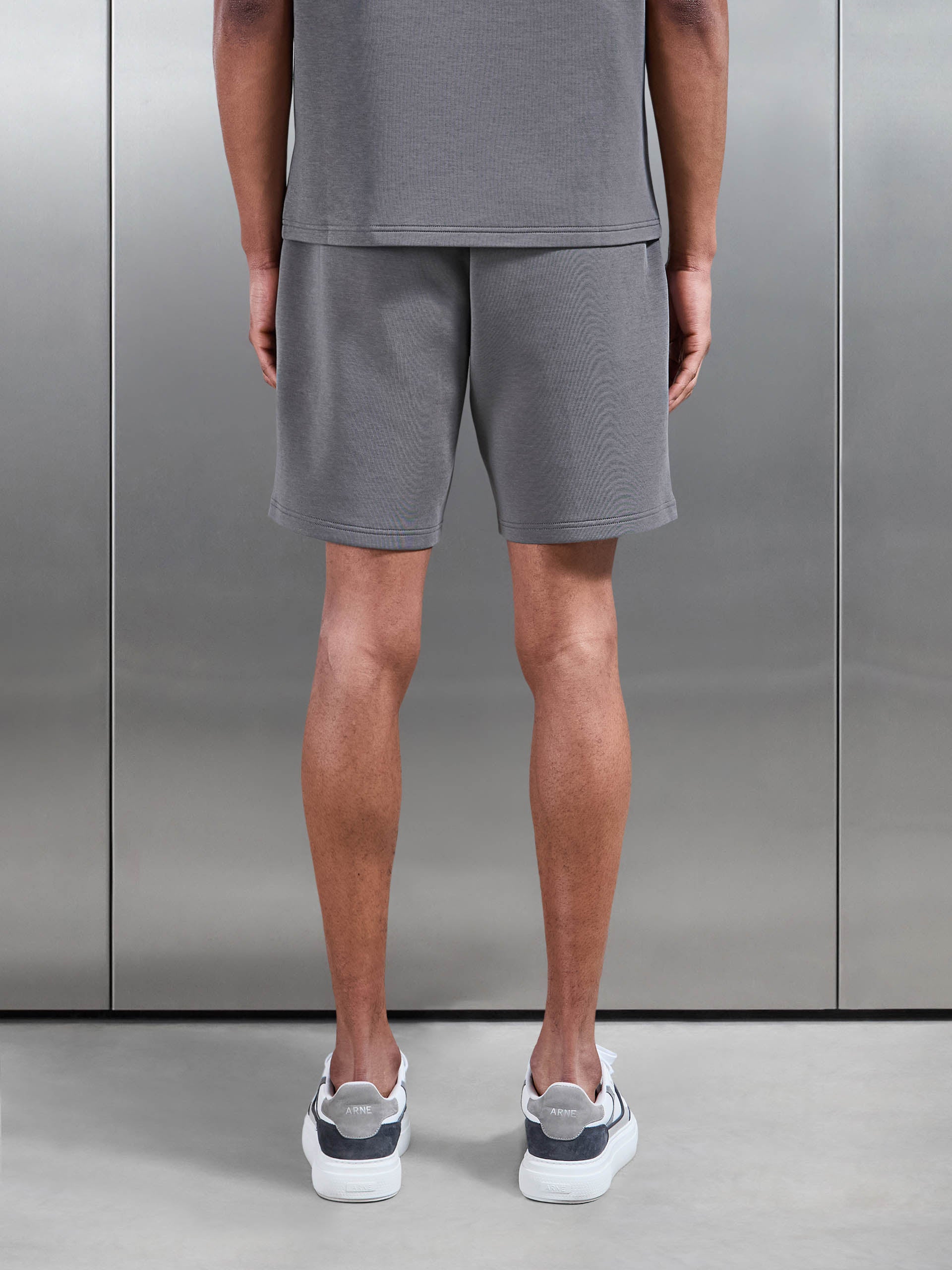 Everyday Luxe Piping Short in Grey