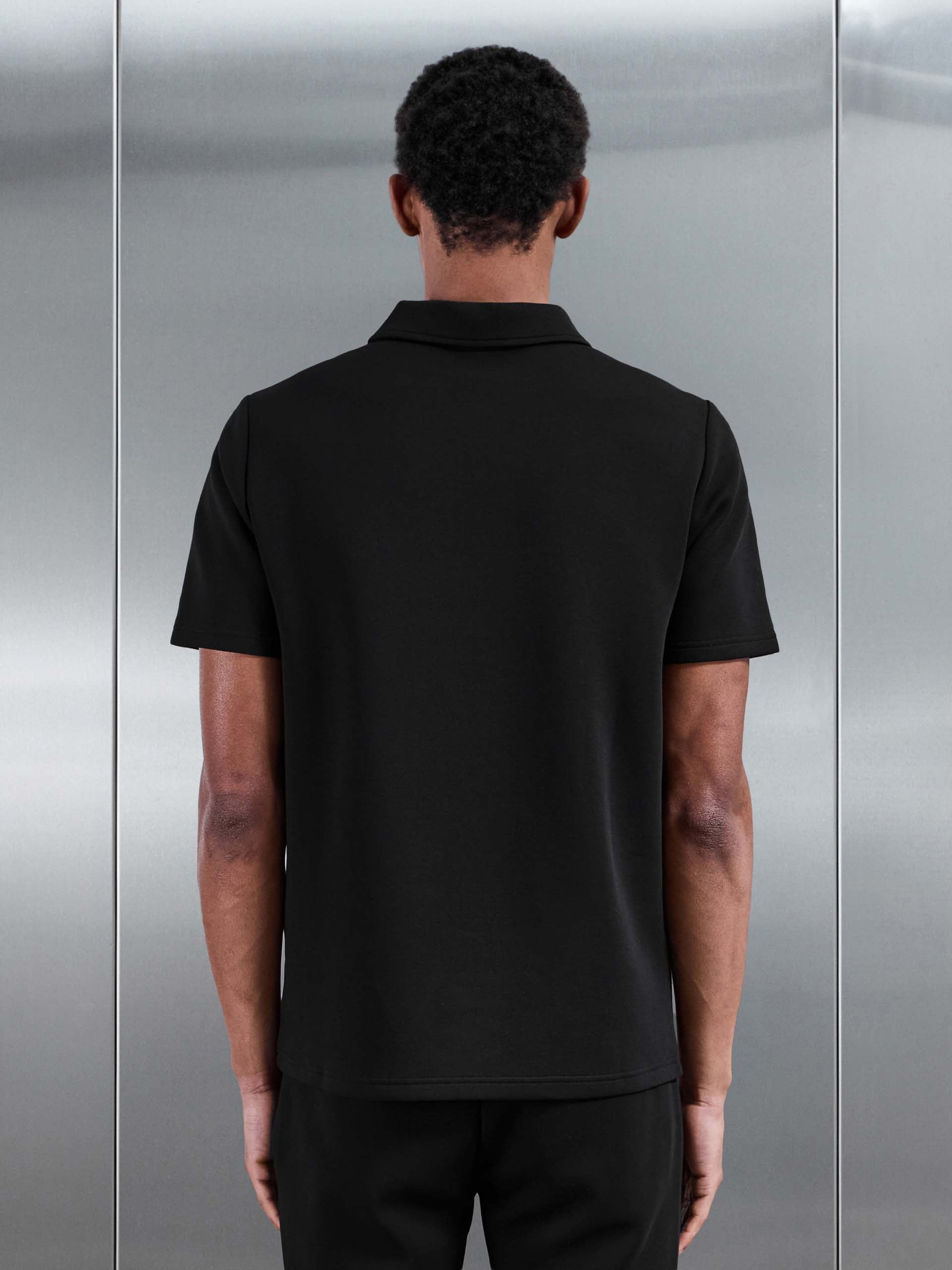 Everyday Luxe Polo Shirt in Black