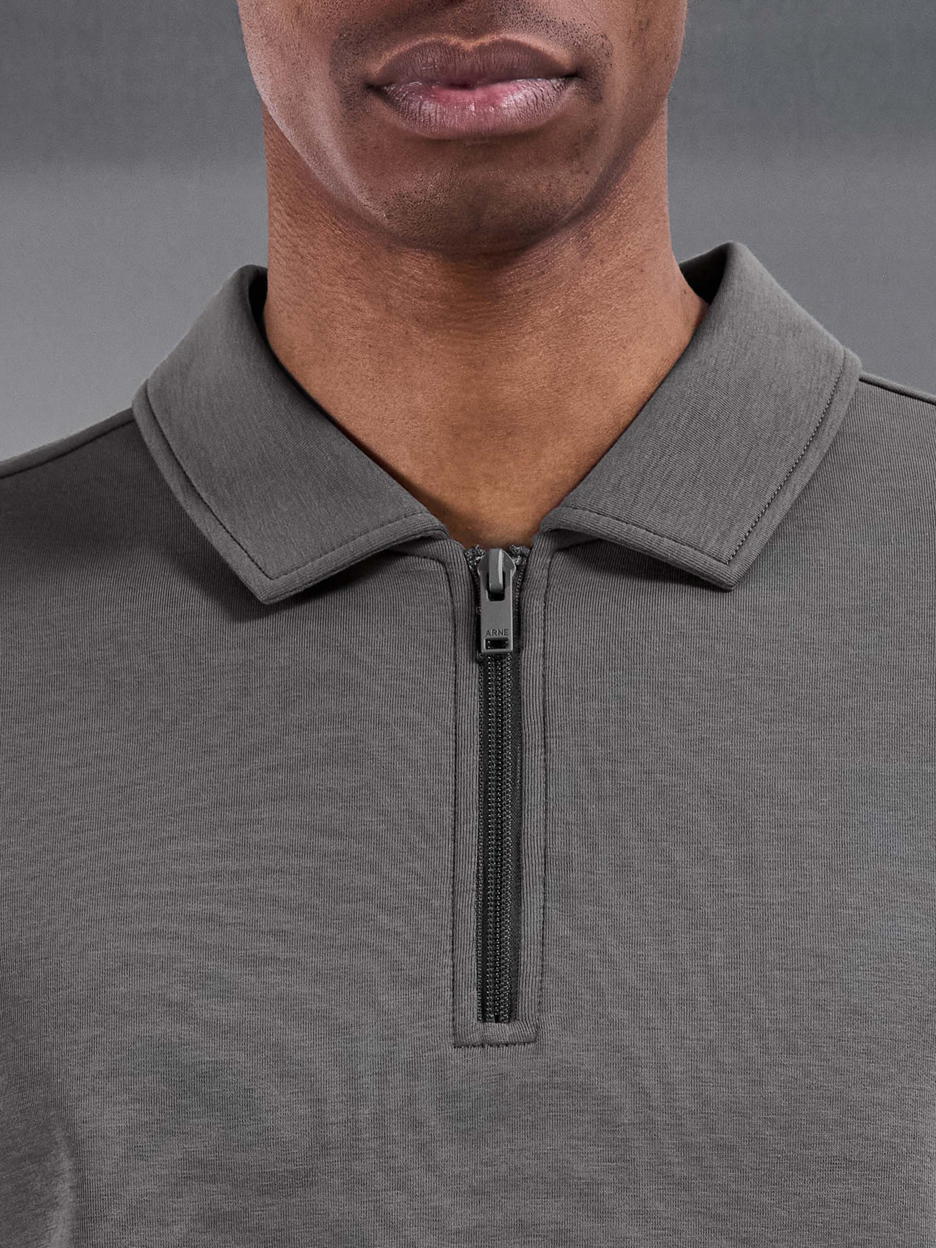 Everyday Luxe Polo Shirt in Grey