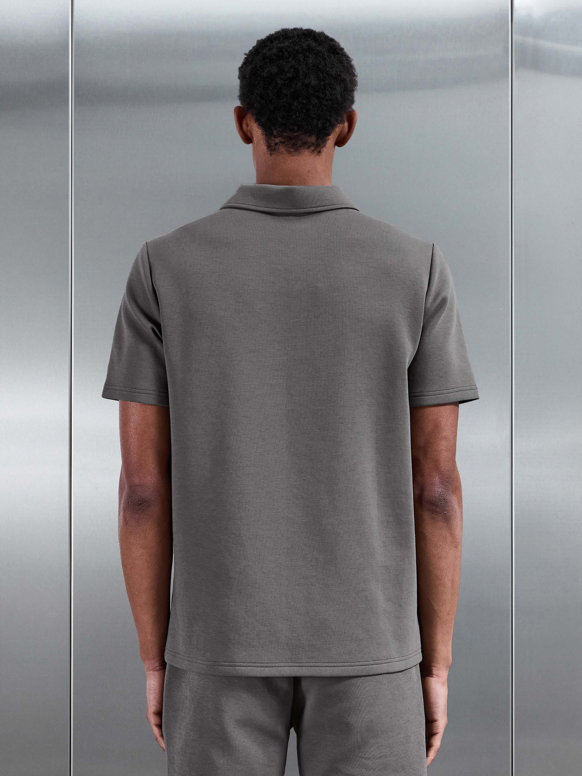 Everyday Luxe Polo Shirt in Grey