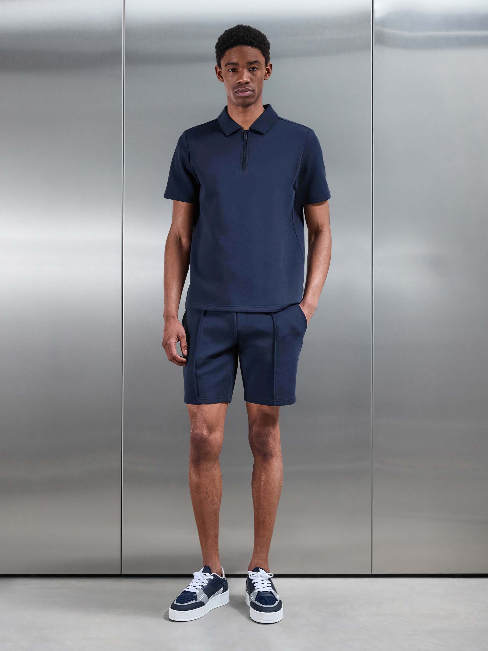 Everyday Luxe Polo Shirt in Navy