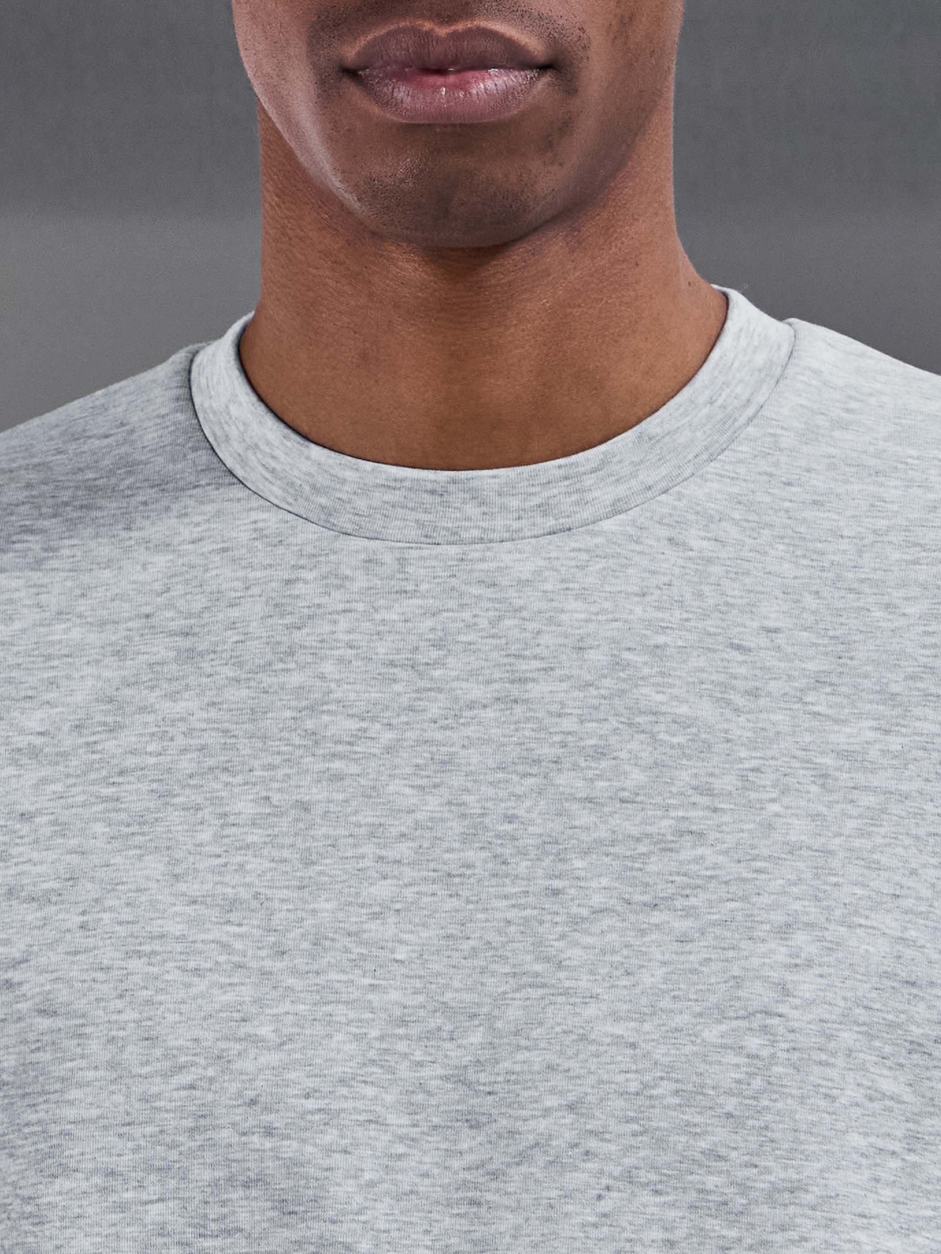 Everyday Luxe Relaxed T-Shirt in Marl Grey