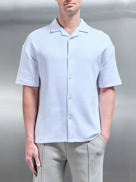 Everyday Luxe Revere Collar Shirt in White