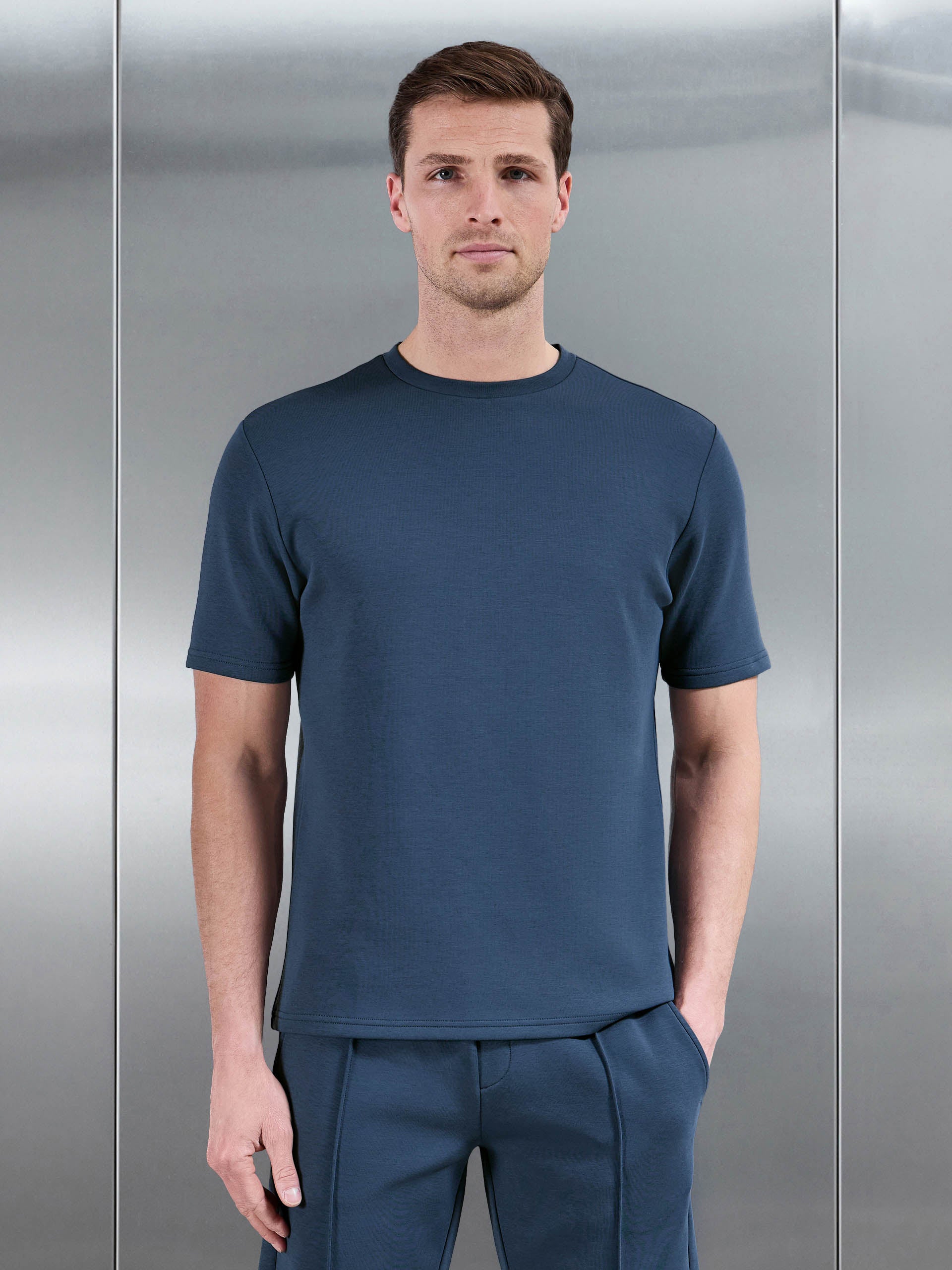 Everyday Luxe T-Shirt in Steel Blue