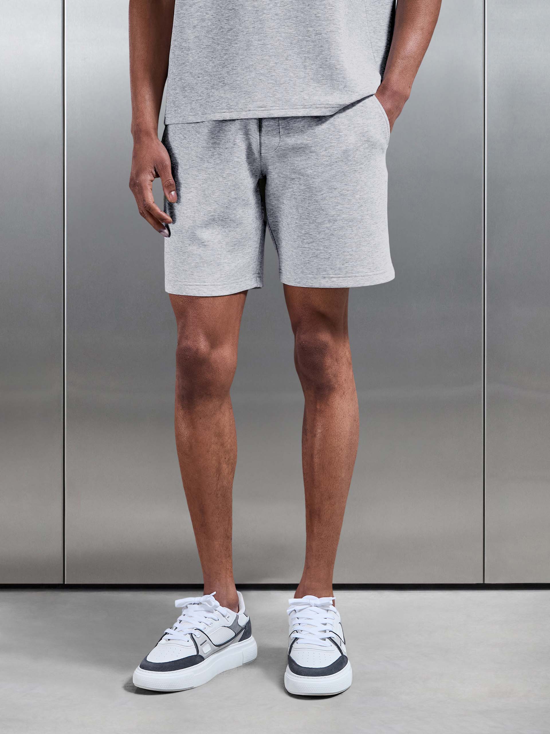 Everyday Luxe Relaxed Short in Marl Grey