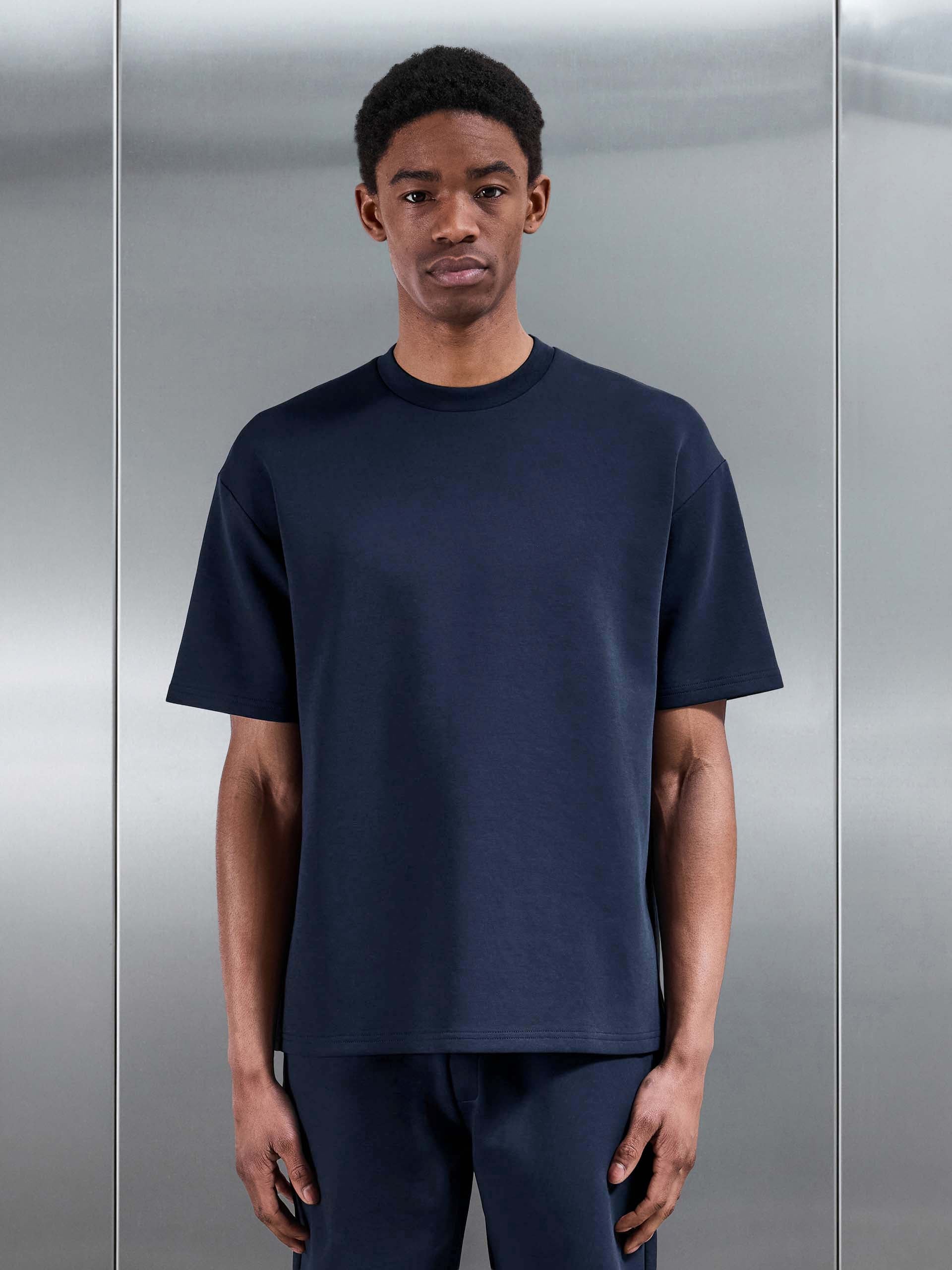 Everyday Luxe Relaxed T-Shirt in Navy
