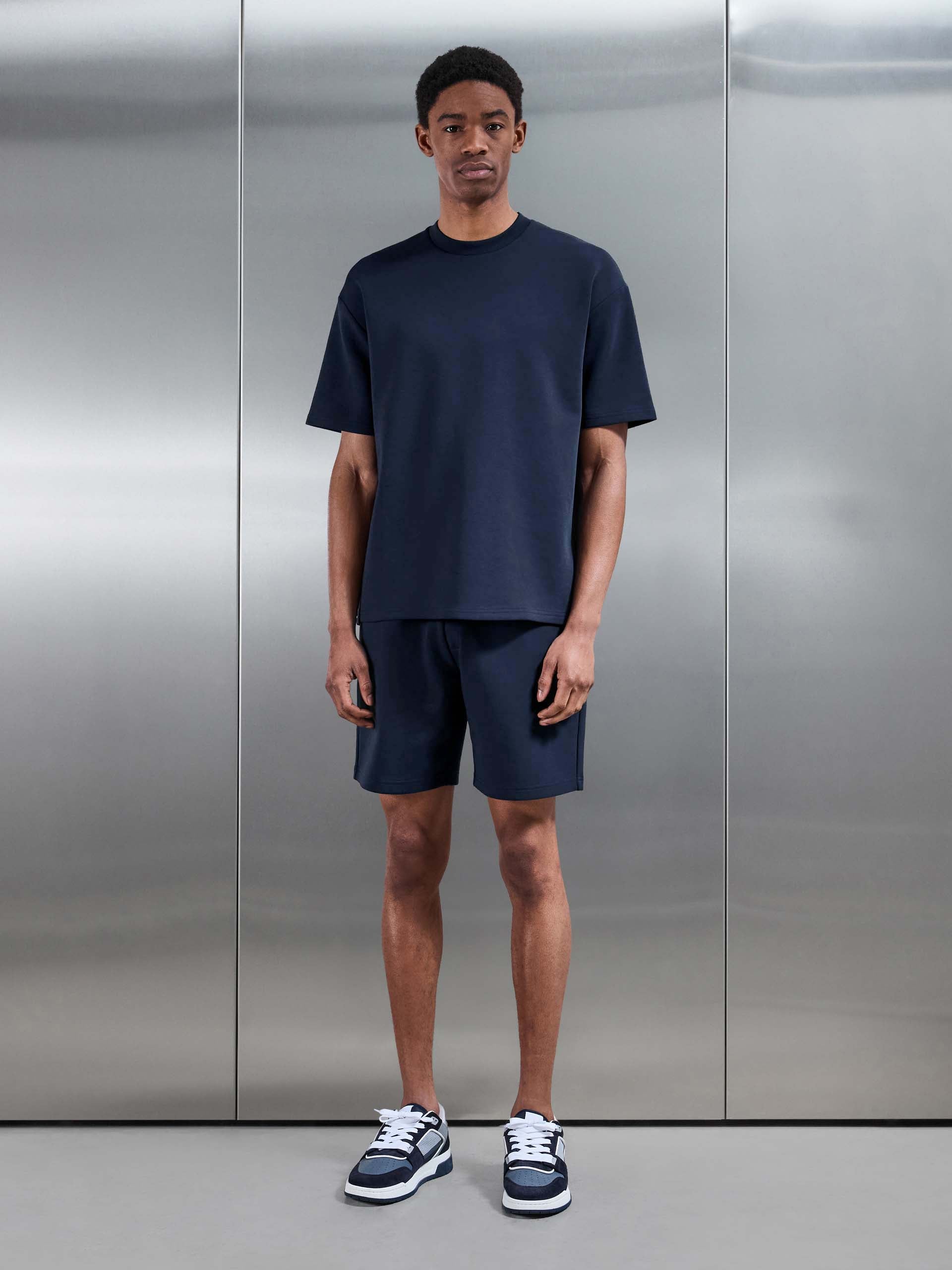 Everyday Luxe Relaxed T-Shirt in Navy