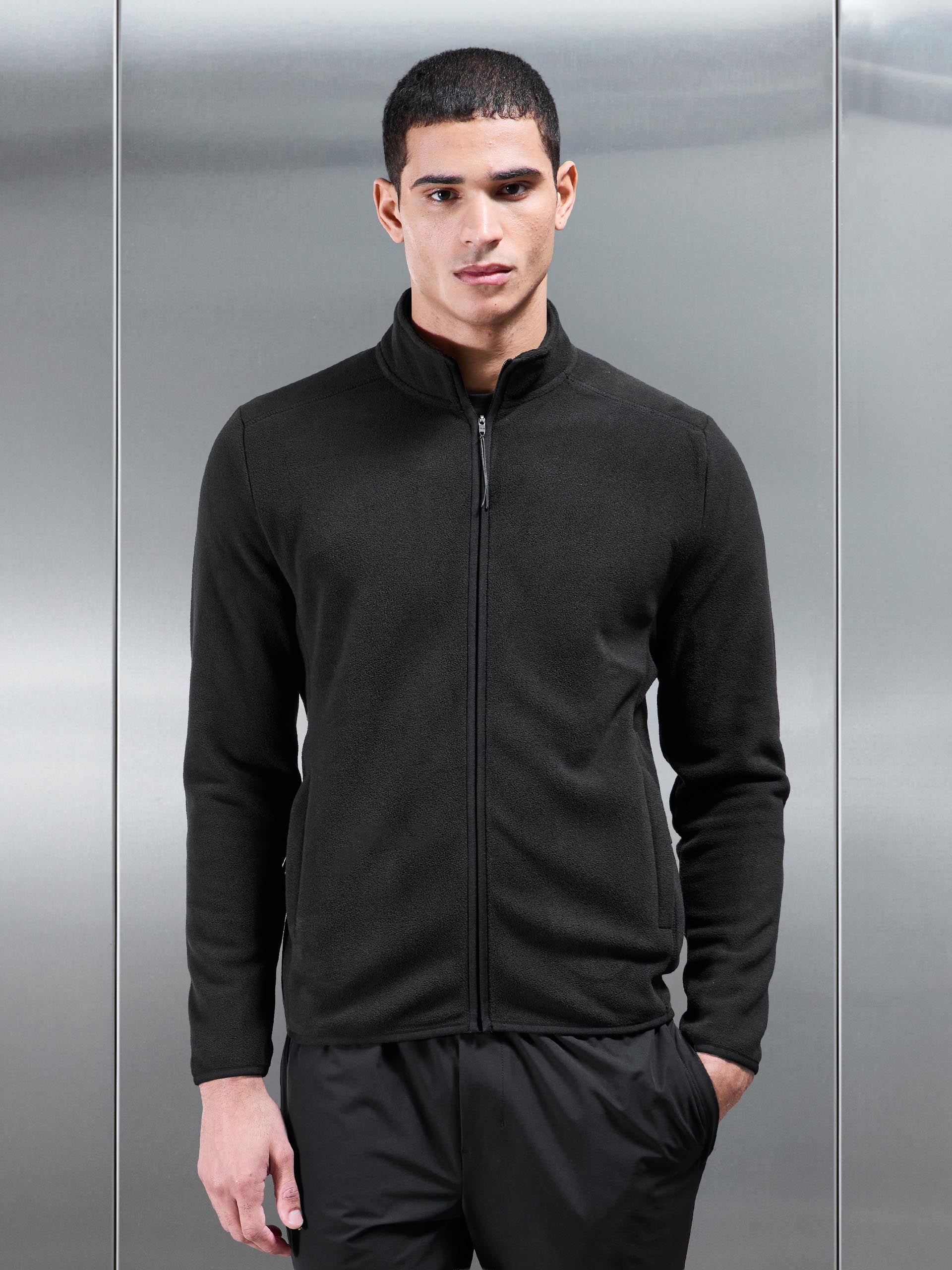 Fleece Jacket in Black