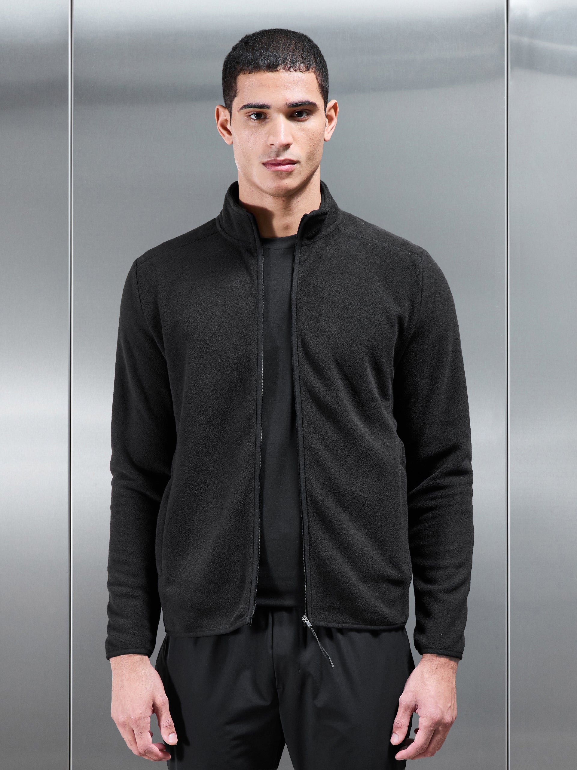 Fleece Jacket in Black