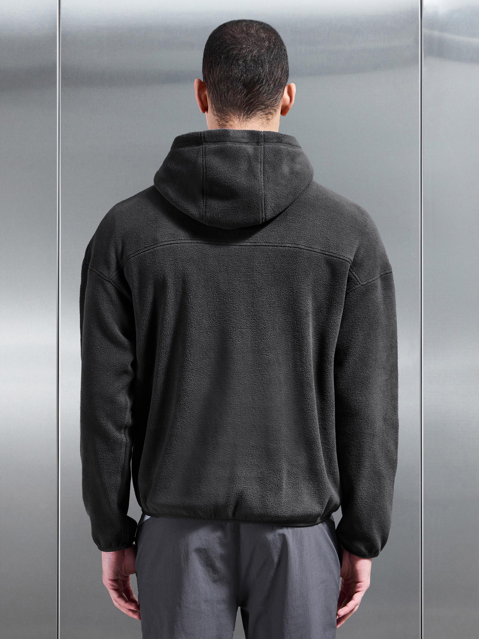 Fleece Relaxed Fit Hoodie in Grey