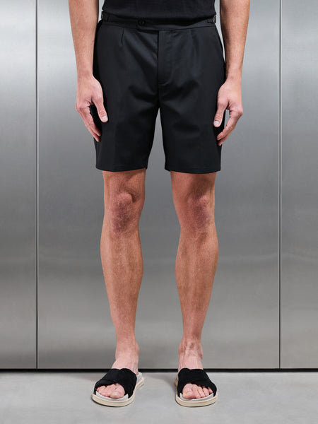 Formal Stretch Side Adjuster Short in Black