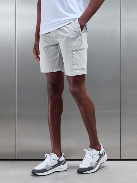 Garment Dye Cargo Short in Stone