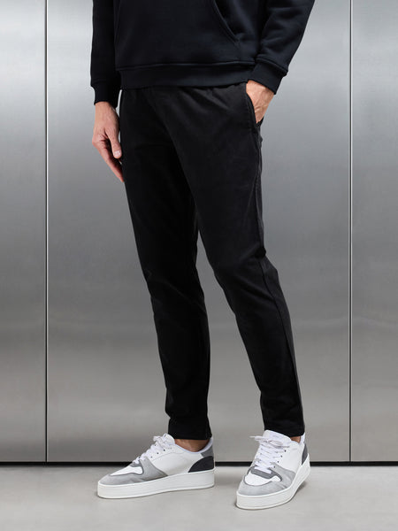Garment Dye Cotton Cargo Pant in Black