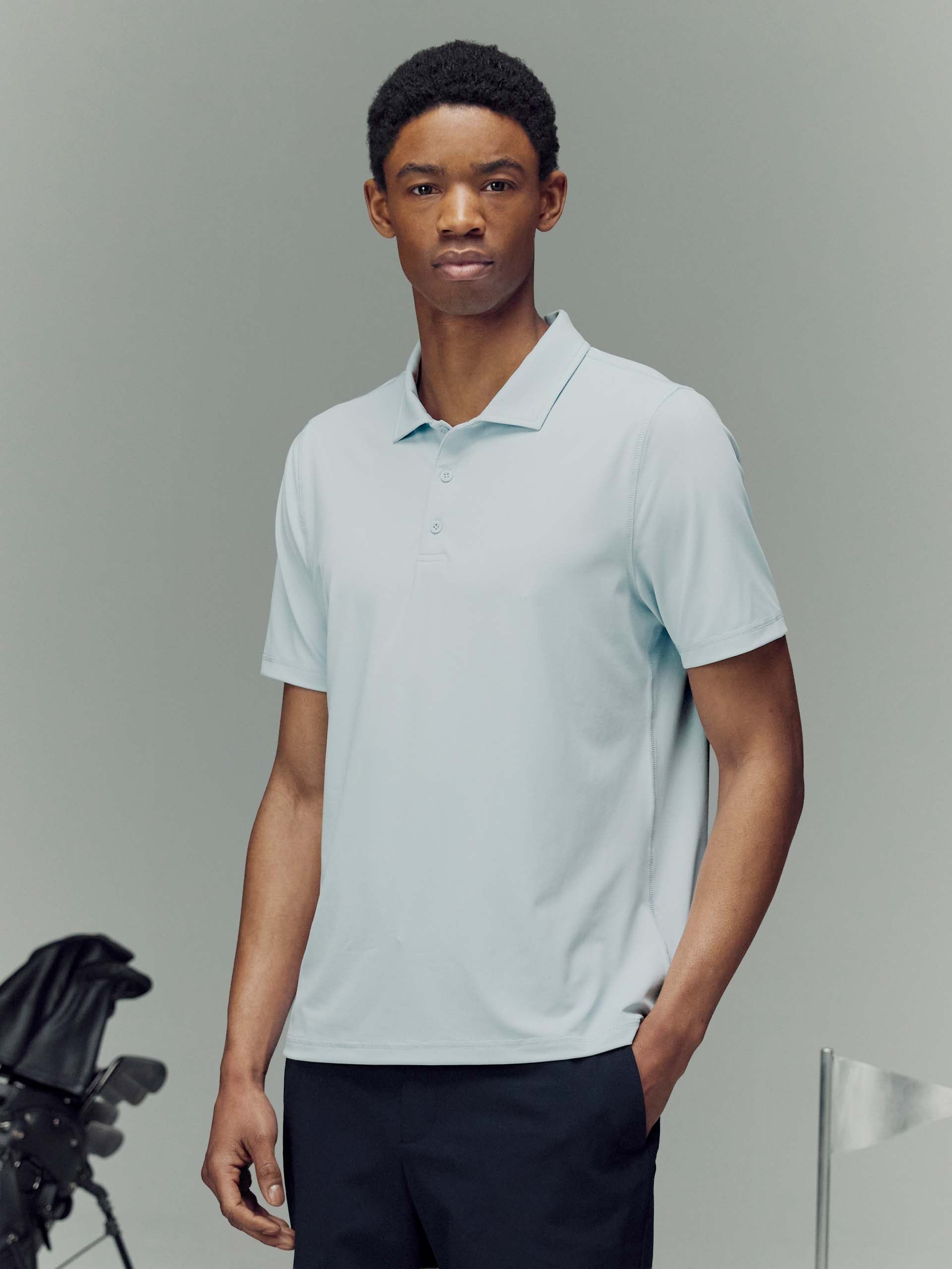 Golf Polo Shirt in Light Blue