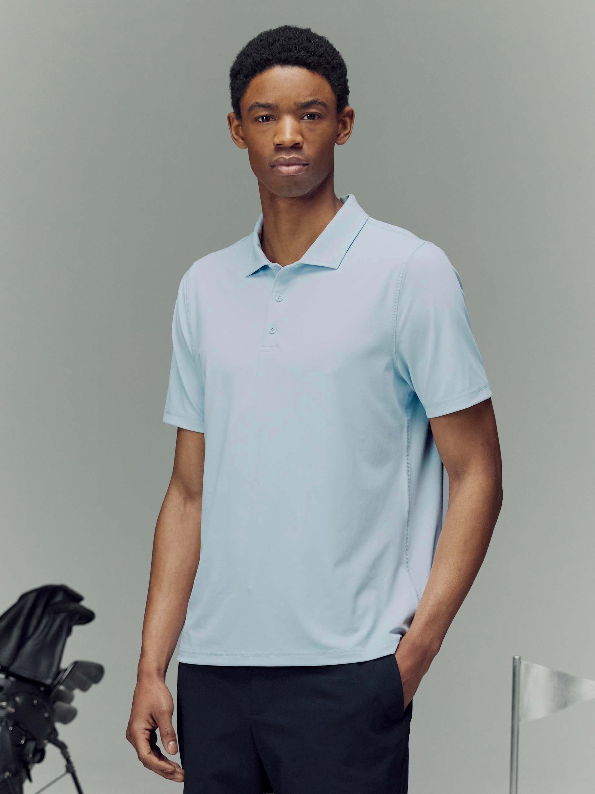Golf Polo Shirt in Light Blue