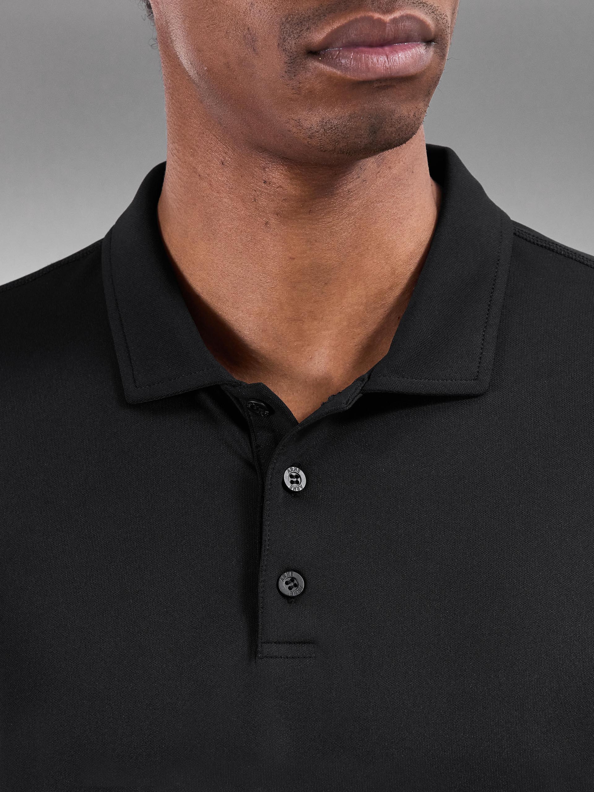 Golf Polo Shirt in Black