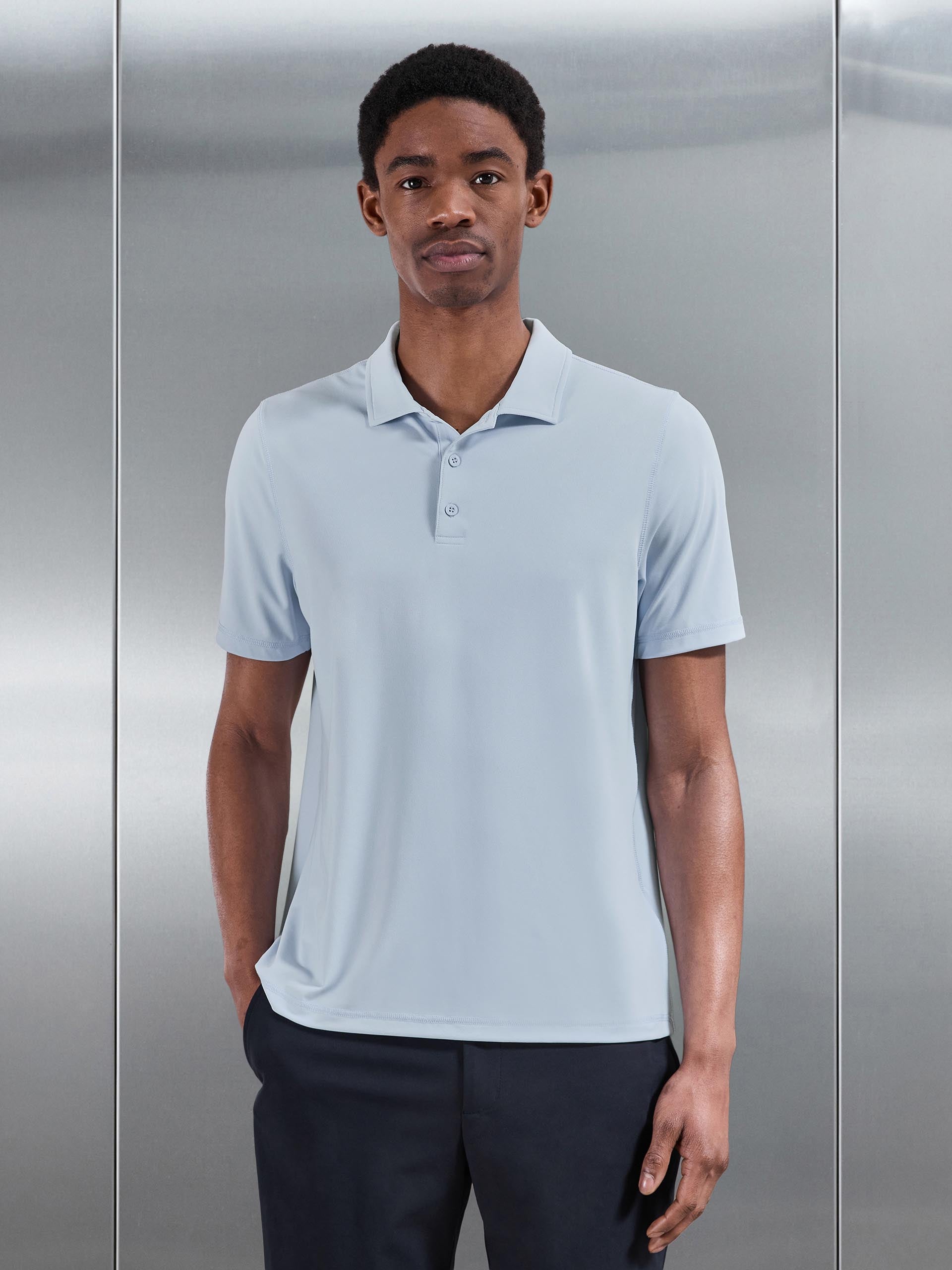 Golf Polo Shirt in Light Blue