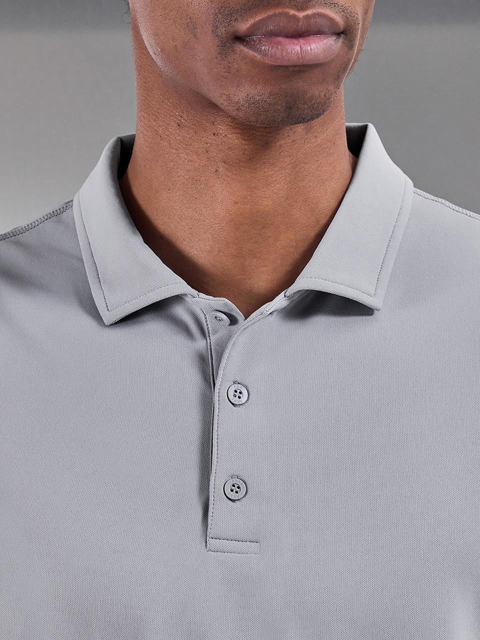 Golf Polo Shirt in Mid Grey