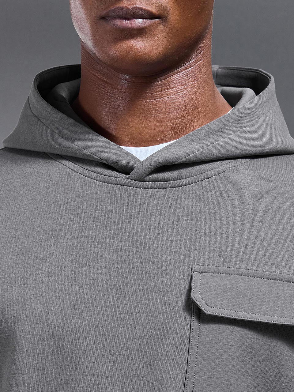 Hybrid Cargo Hoodie in Charcoal