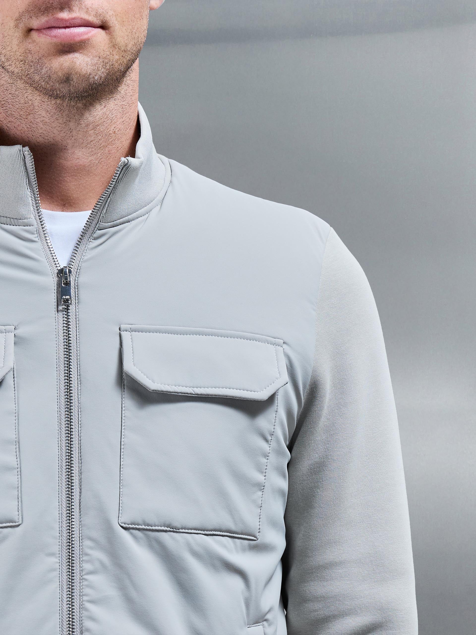 Hybrid Cargo Jacket in Stone