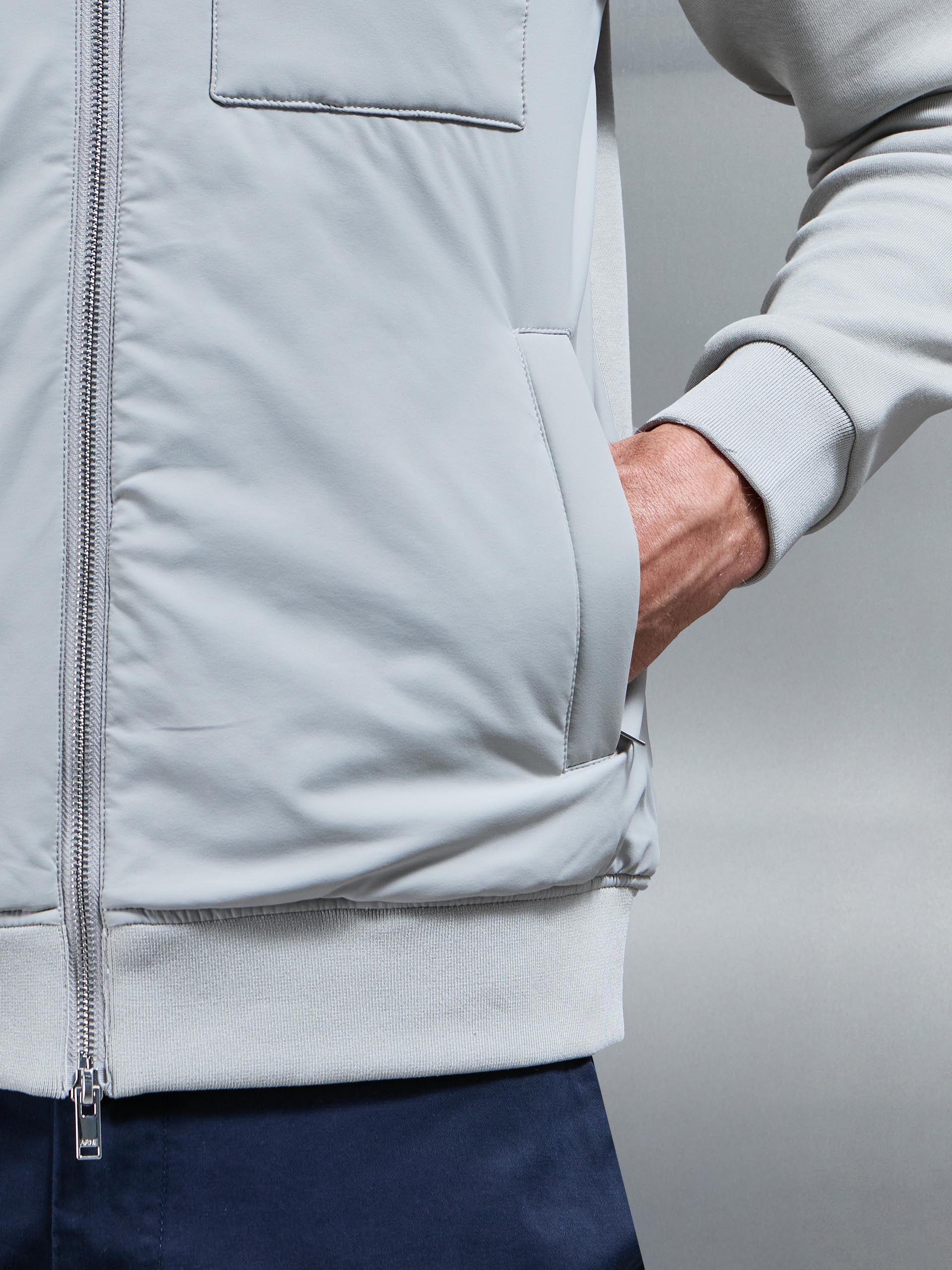 Hybrid Cargo Jacket in Stone