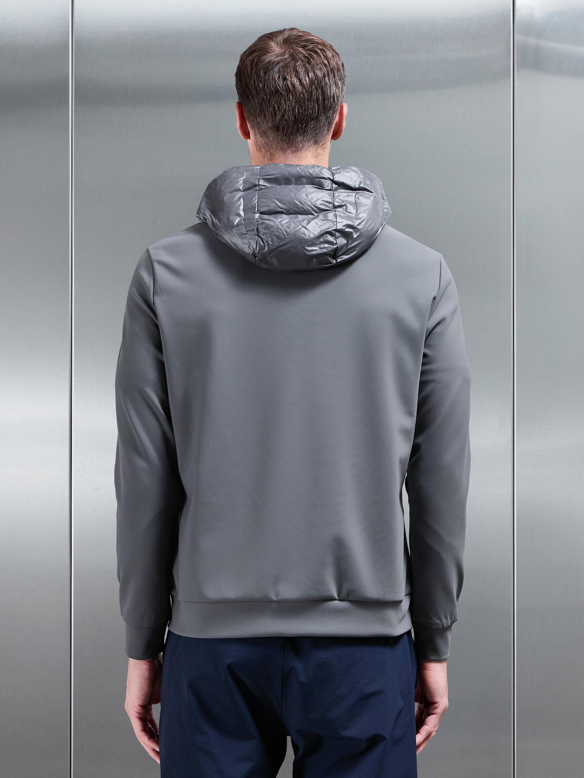 Hybrid Puffer Jacket in Grey
