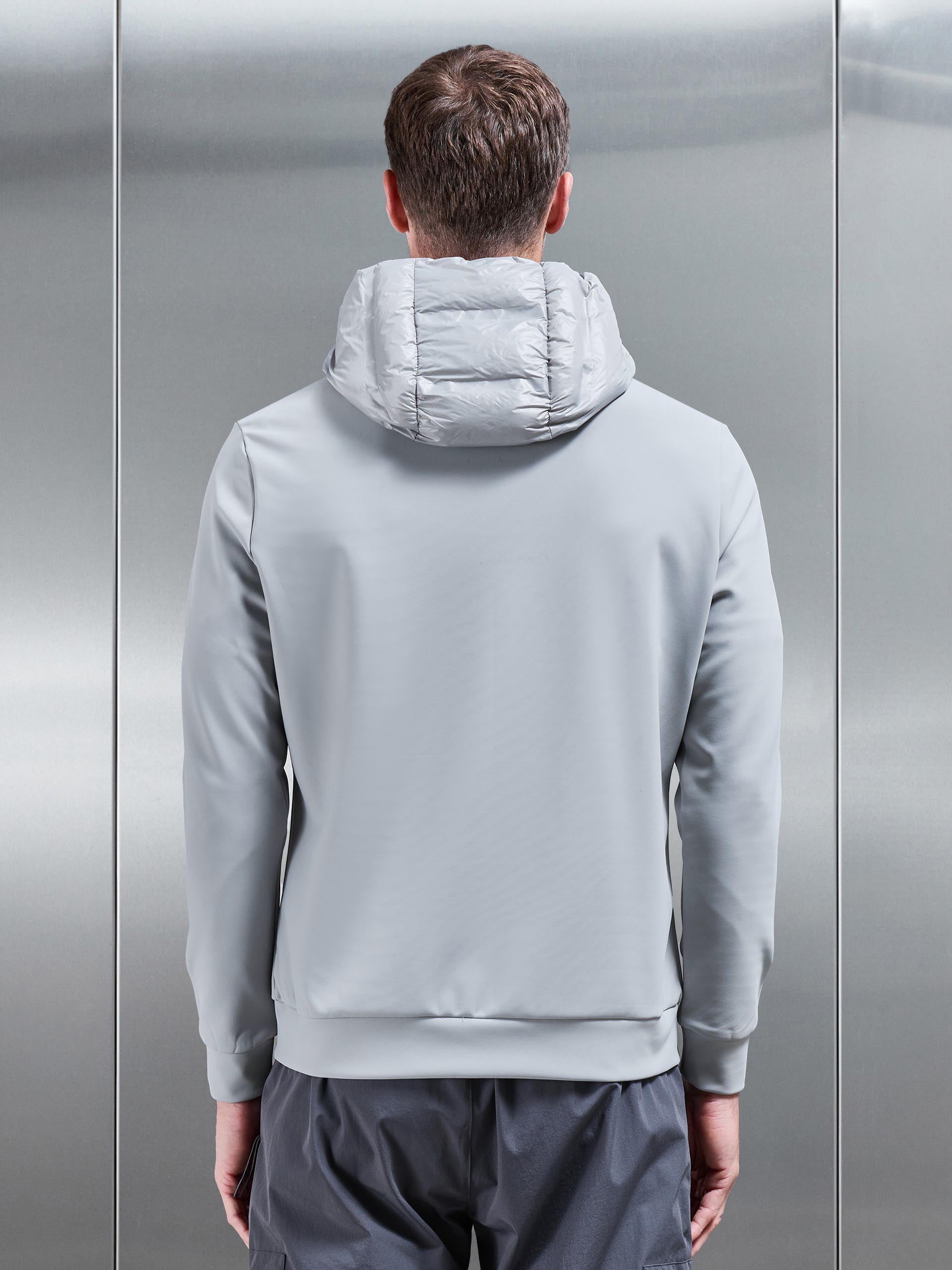 Hybrid Puffer Jacket in Mid Grey