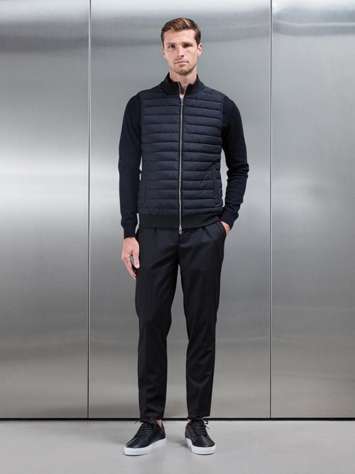 Hybrid Quilted Gilet in Black