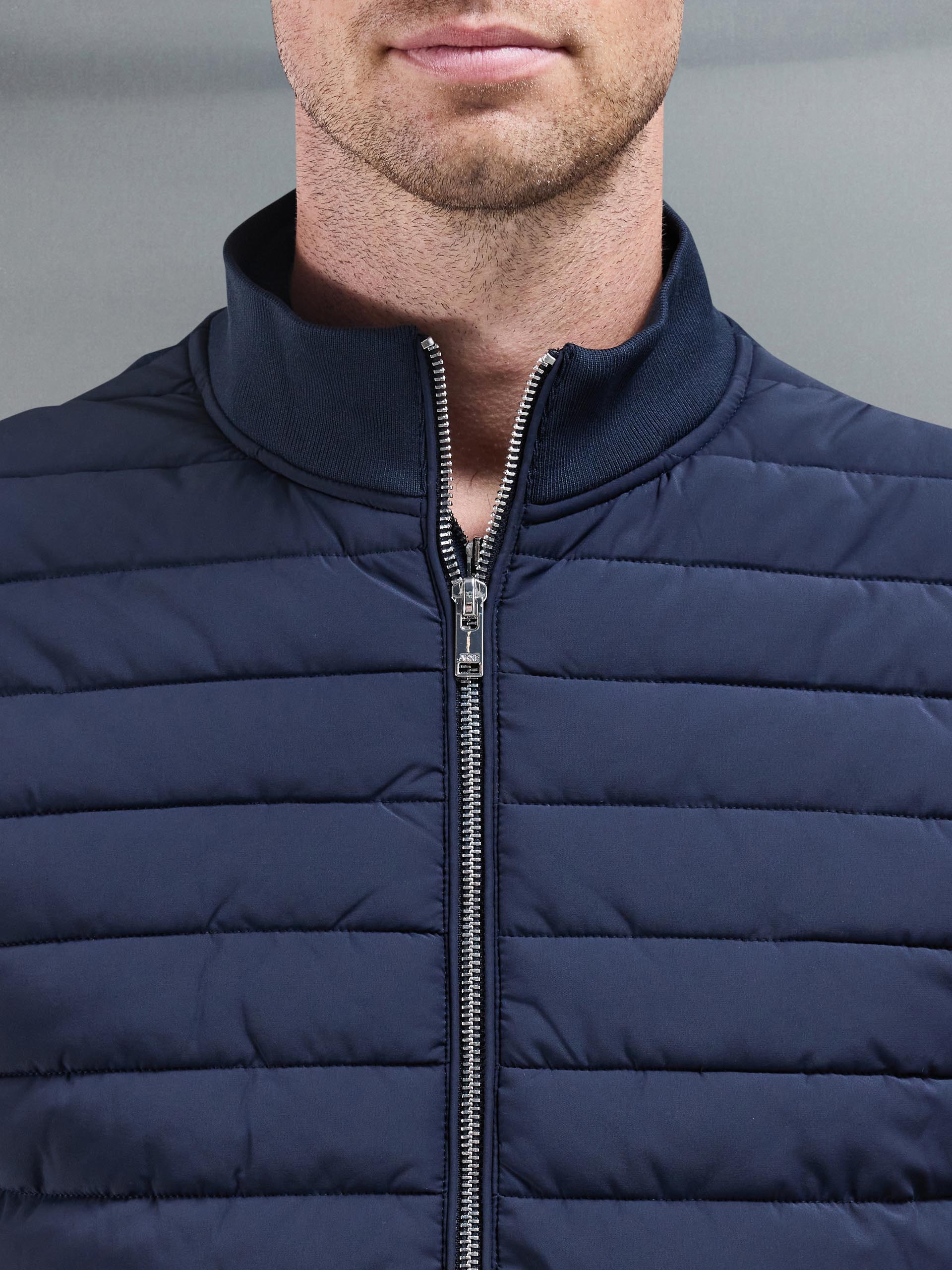 Hybrid Quilted Gilet in Navy