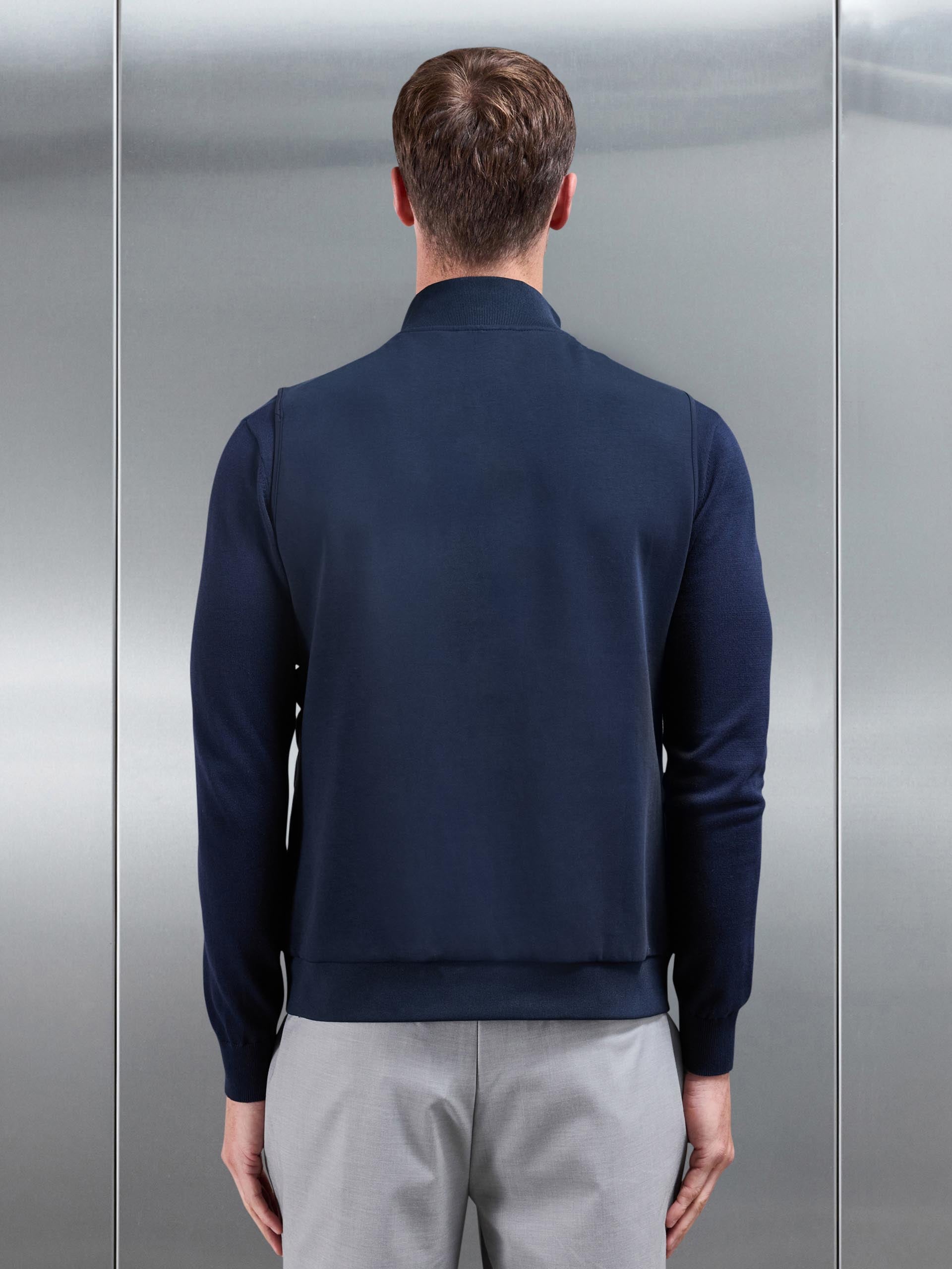 Hybrid Quilted Gilet in Navy