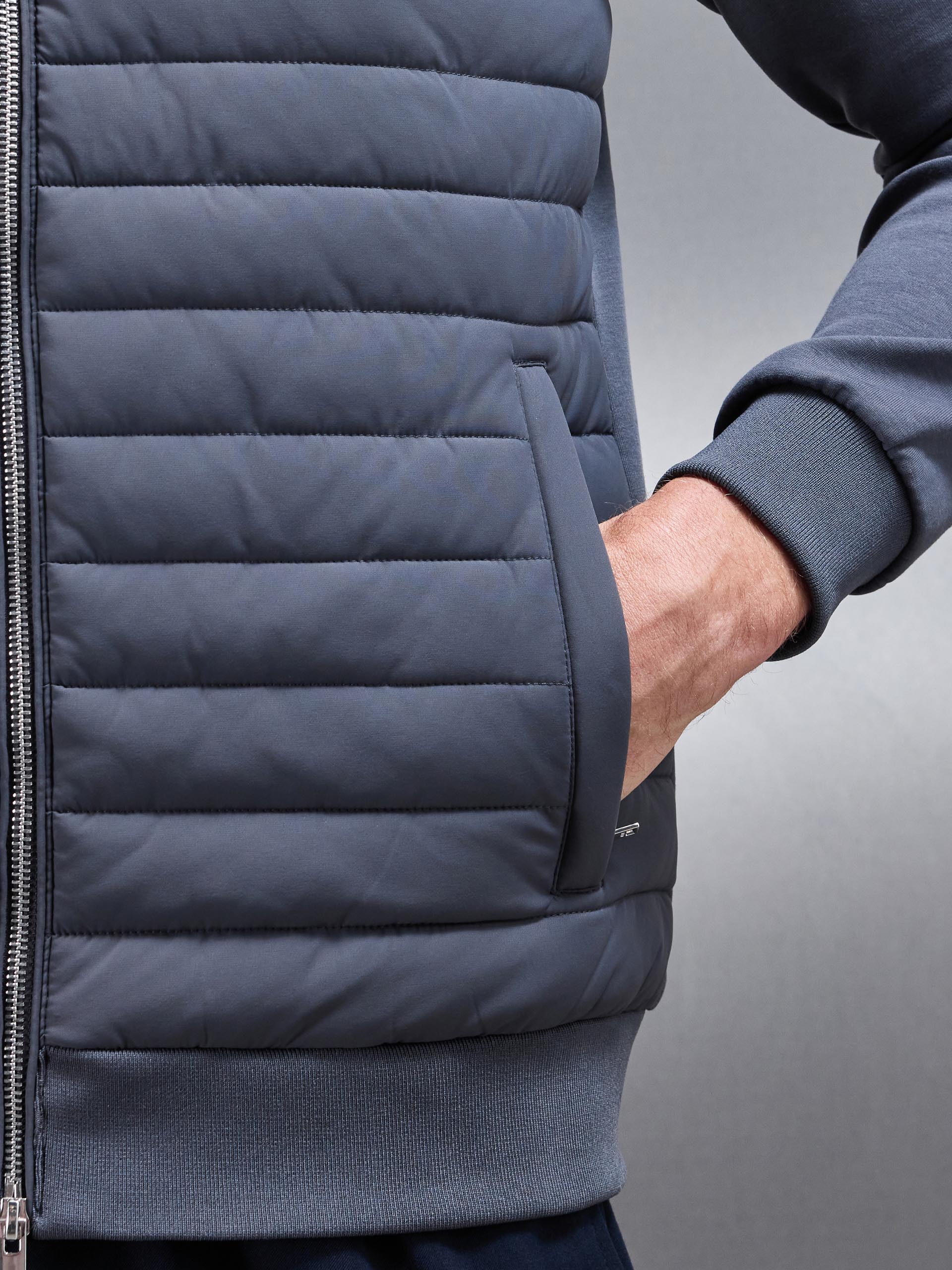 Hybrid Quilted Jacket in Grey
