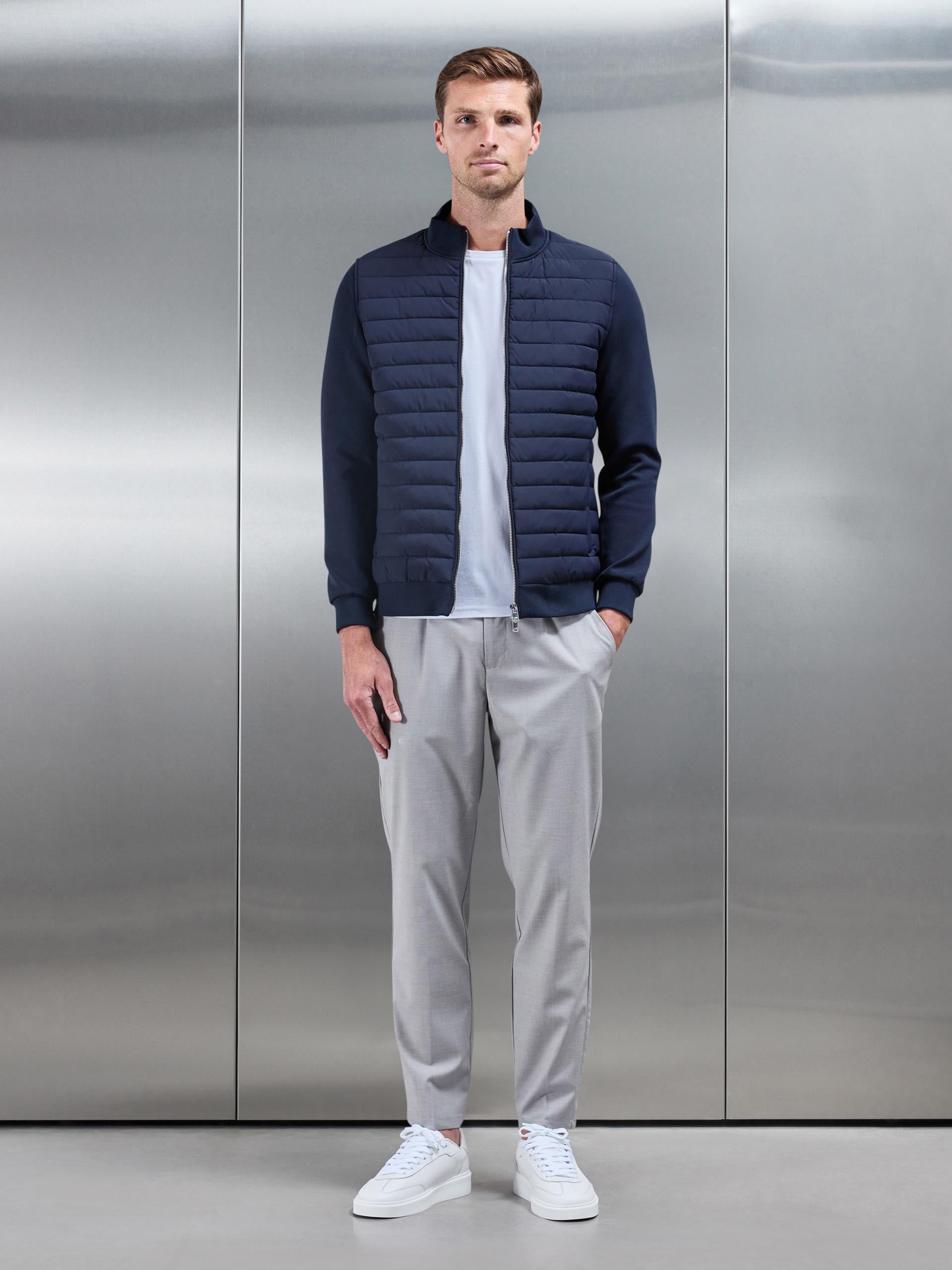 Hybrid Quilted Jacket in Navy