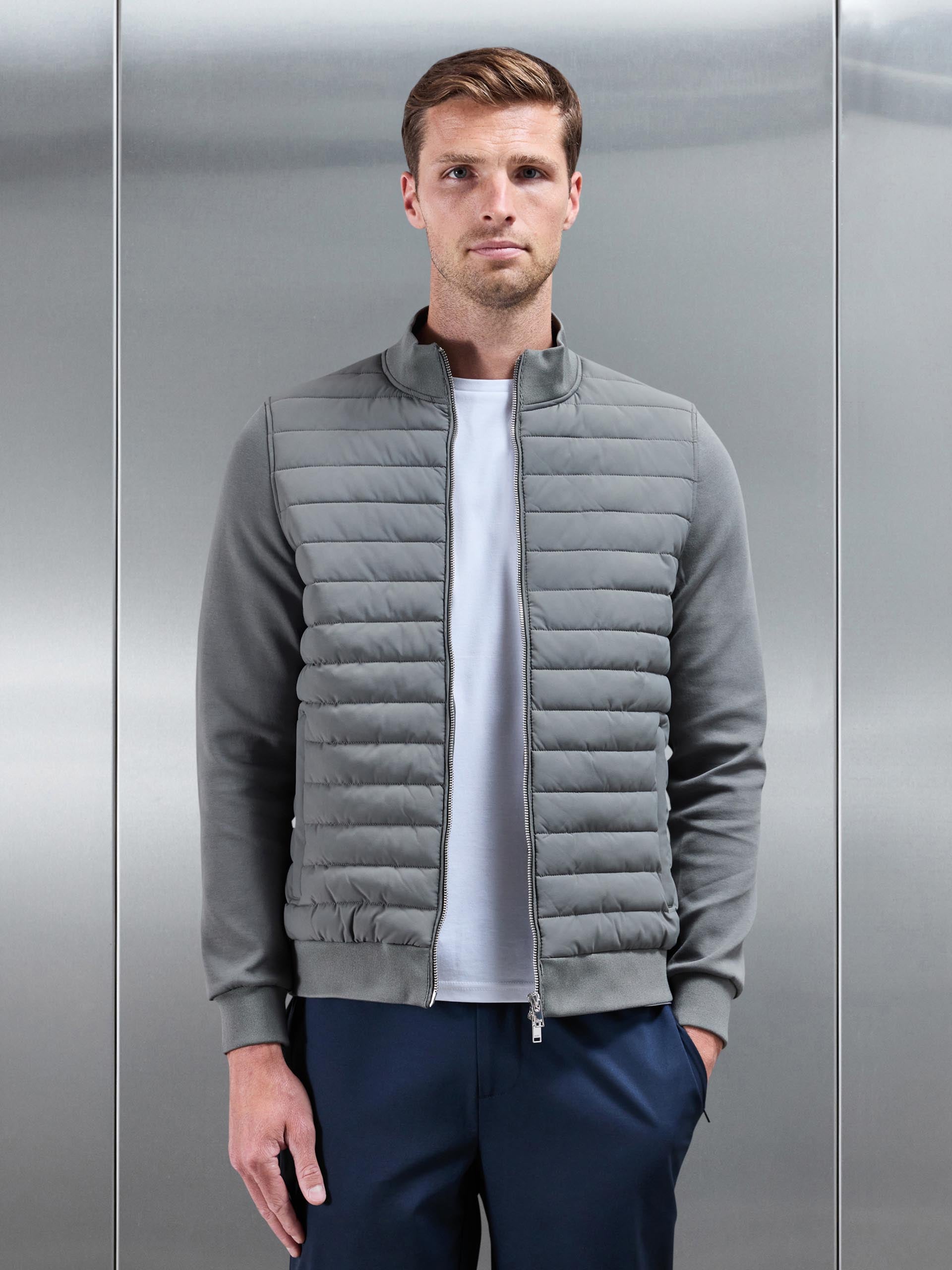 Hybrid Quilted Jacket in Sage