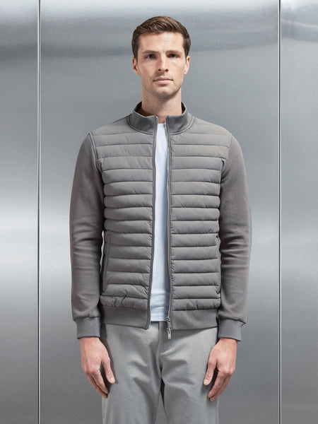 Hybrid Quilted Jacket in Taupe