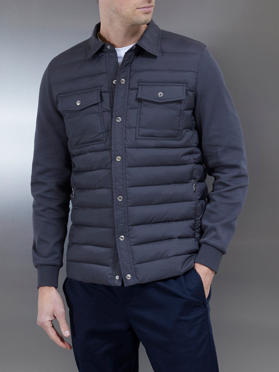 Mens clearance quilted overshirt