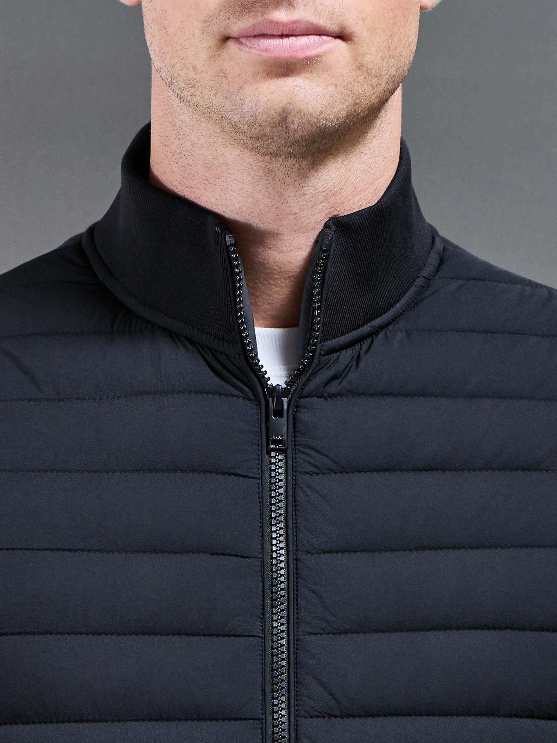 Hybrid Technical Gilet in Black