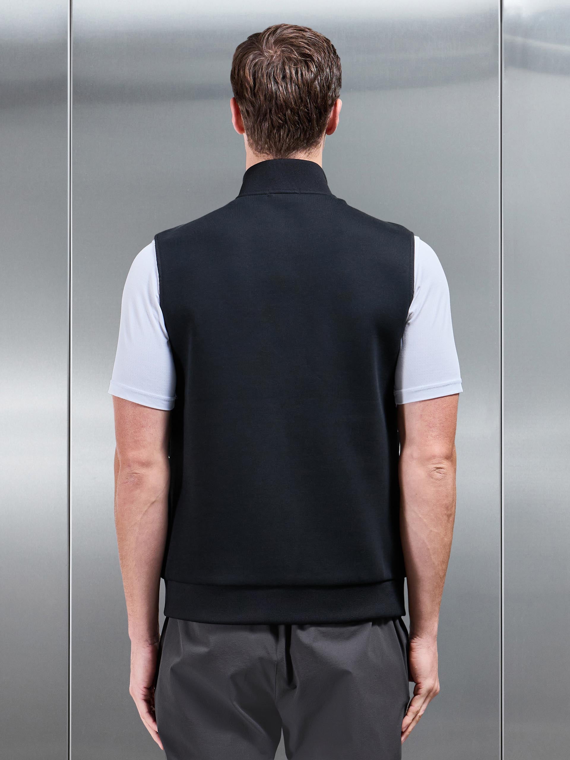 Hybrid Technical Gilet in Black