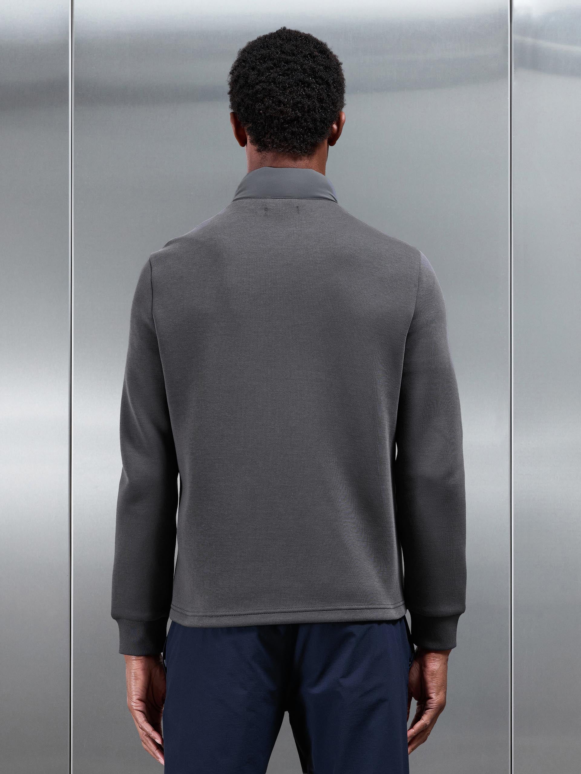 Hybrid Technical Puffer Jacket in Grey