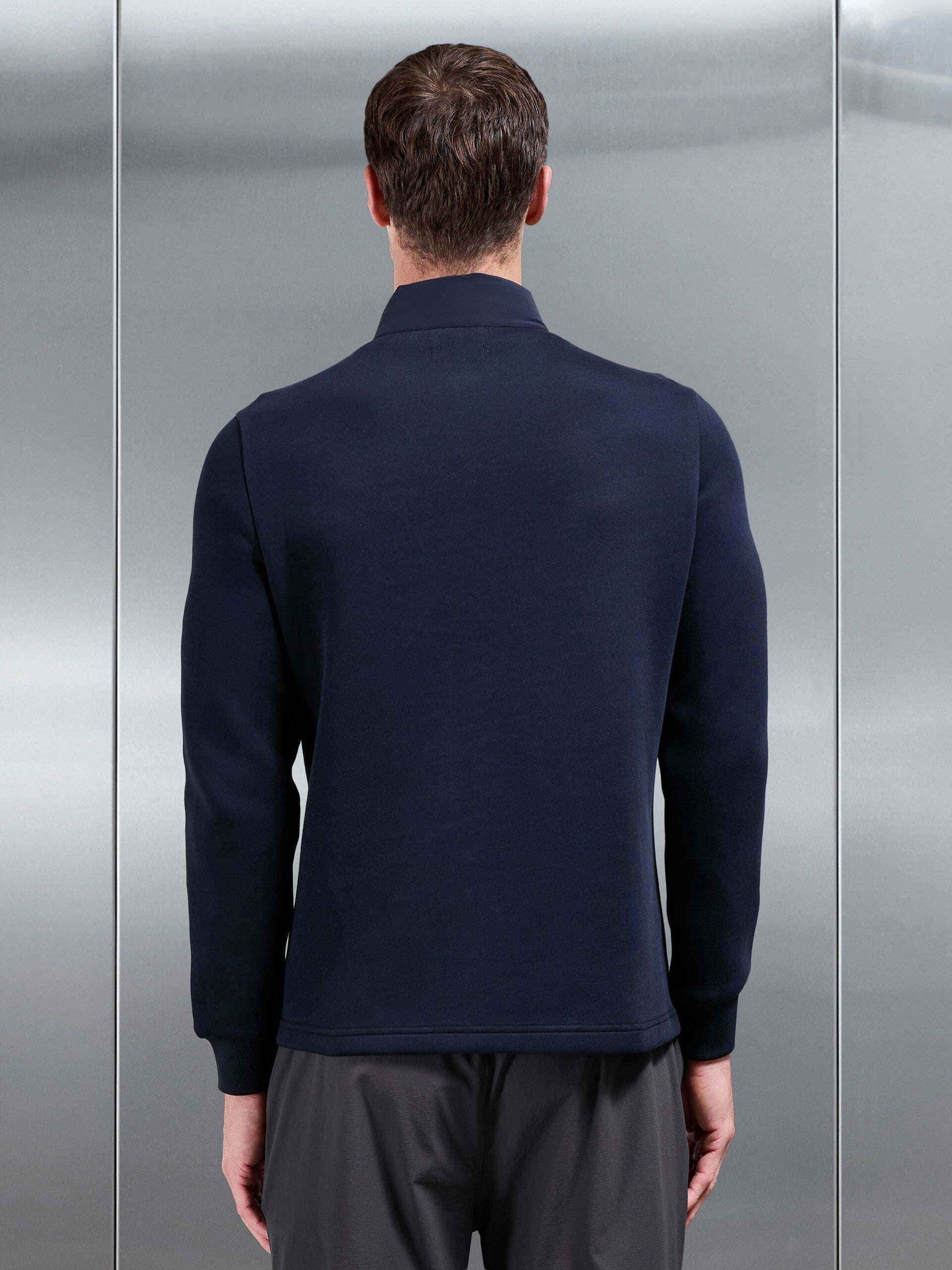 Hybrid Technical Puffer Jacket in Navy