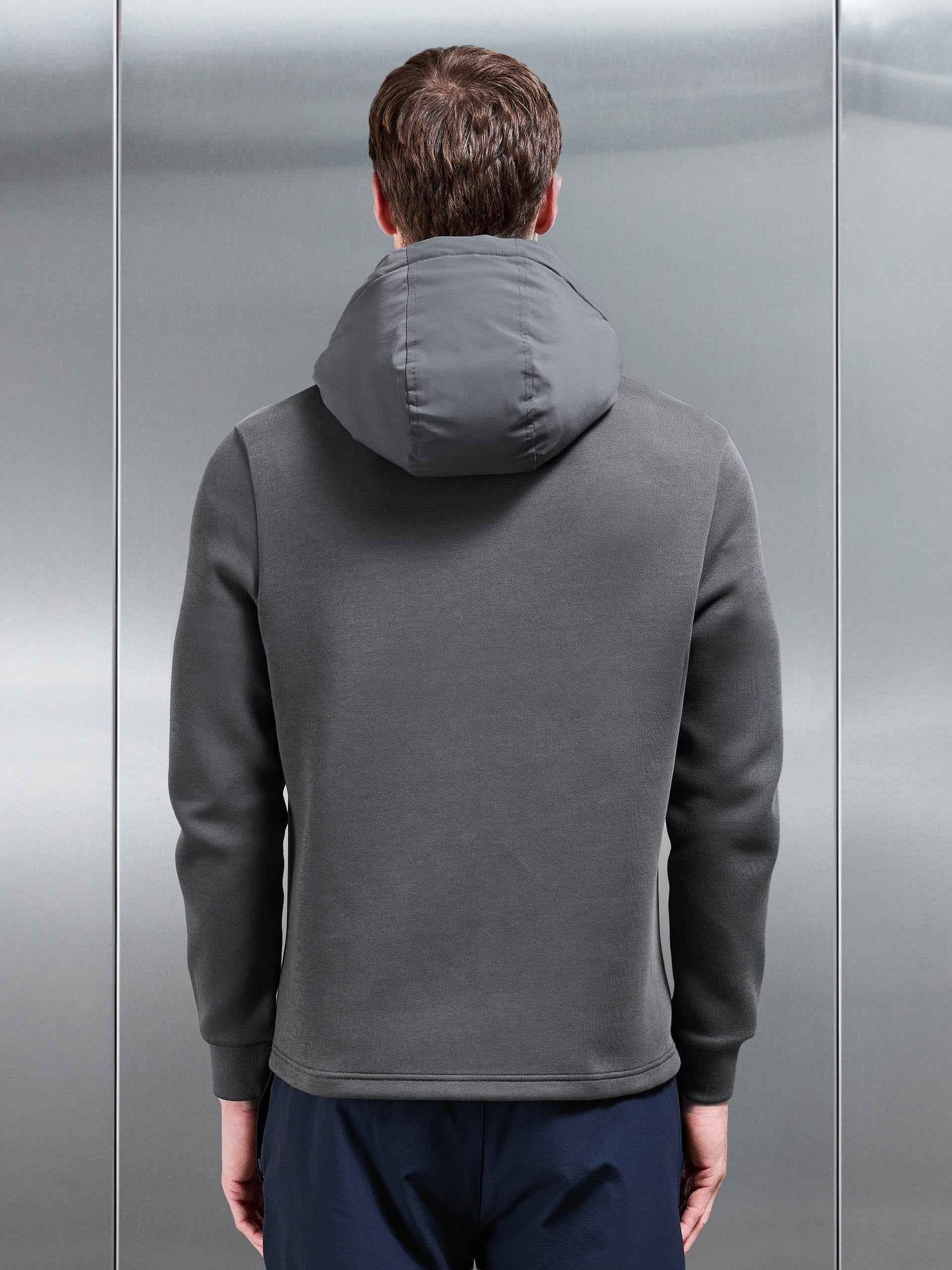 Hybrid Technical Puffer Windbreaker in Grey