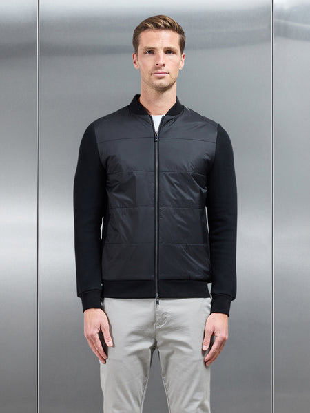 Hybrid Bomber Jacket in Black