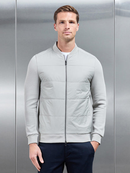 Hybrid Bomber Jacket in Stone
