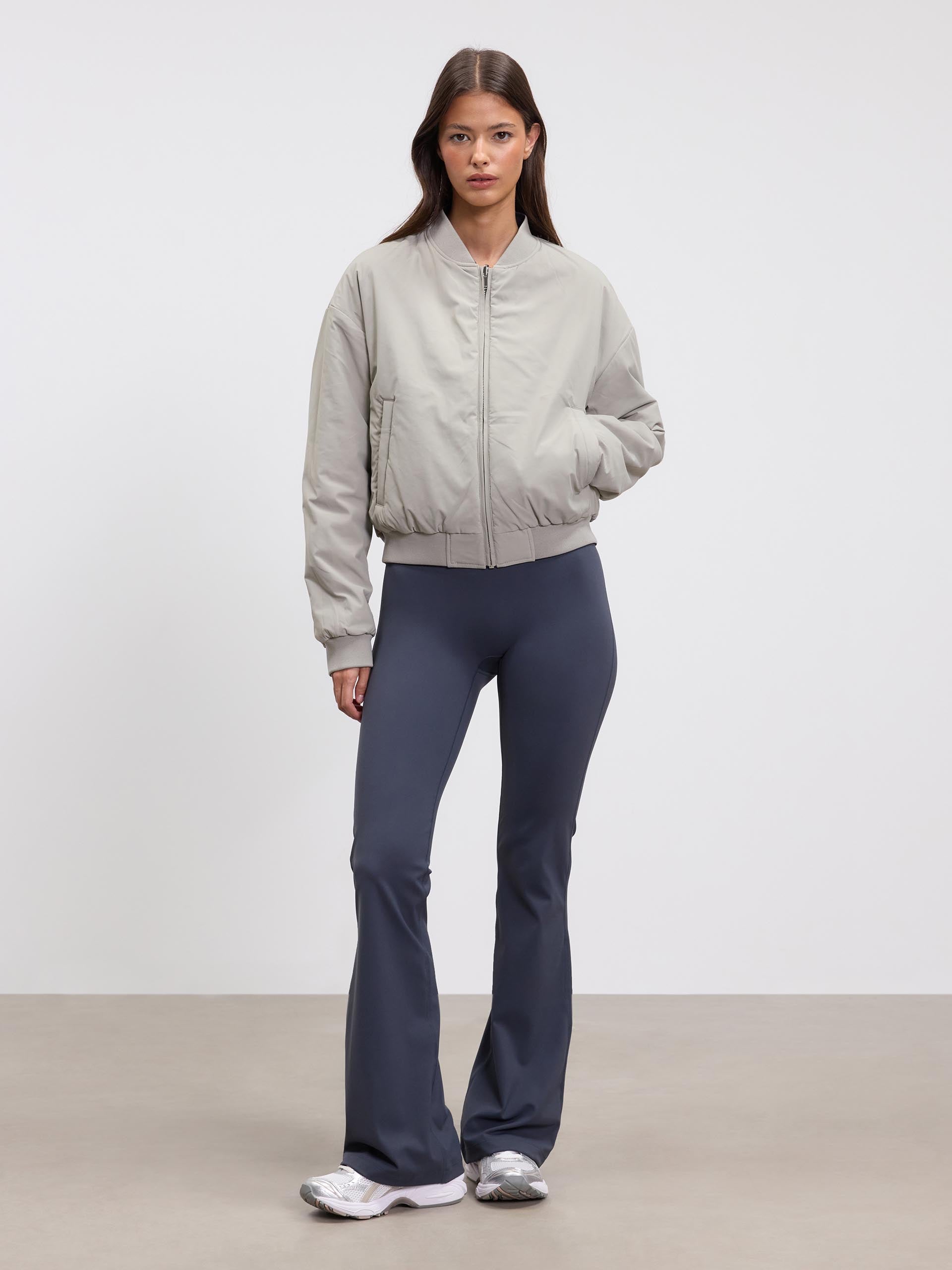 Womens Reversible Bomber Jacket in Slate Blue Stone