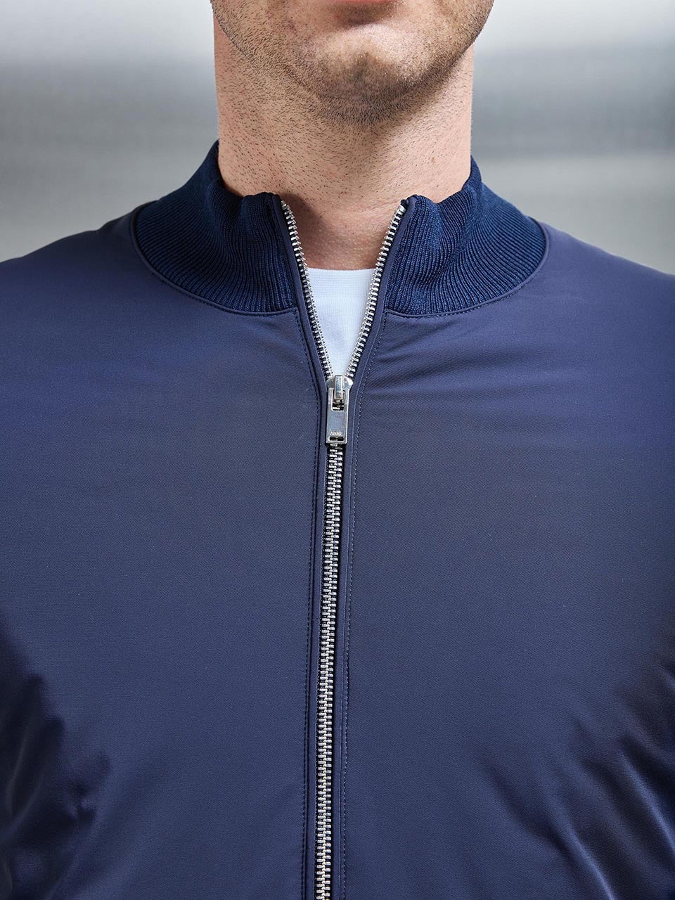 Hybrid Knitted Jacket in Navy