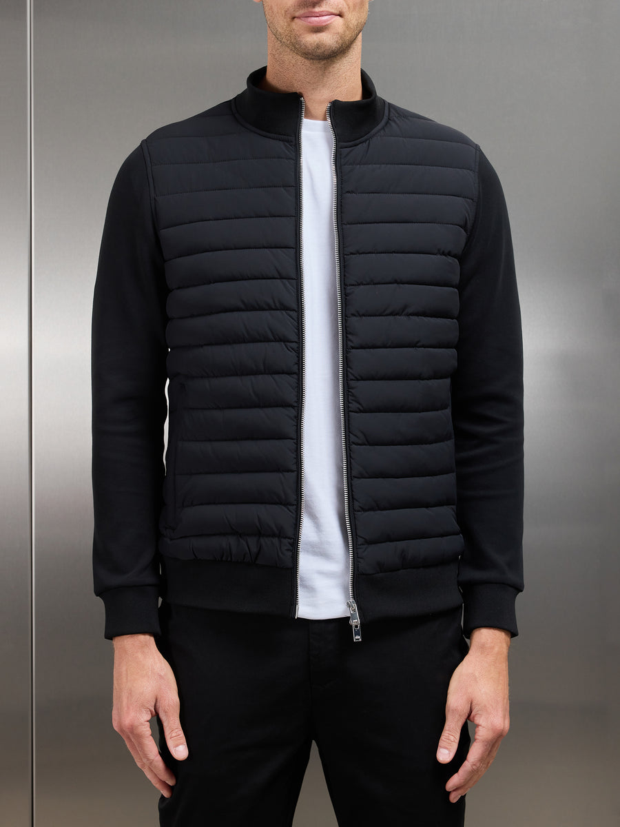 Hybrid Quilted Jacket in Black ARNE