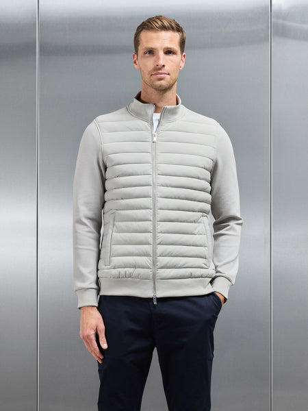 Hybrid Quilted Jacket in Stone