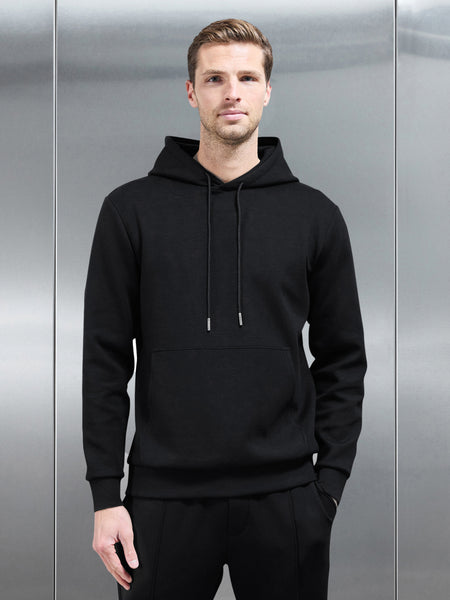 Interlock Jersey Hoodie in Black