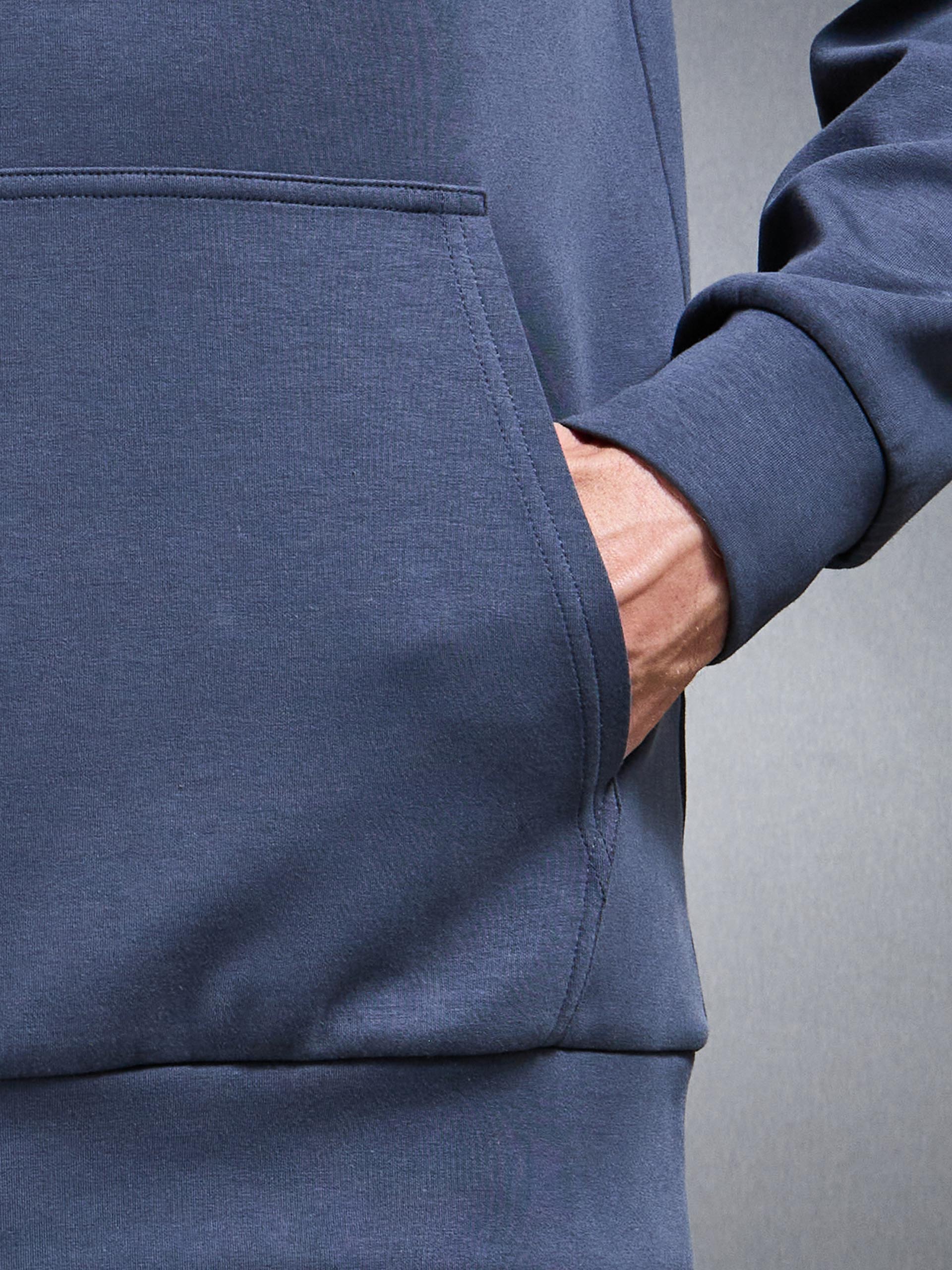 Interlock Jersey Hoodie in Slate Blue