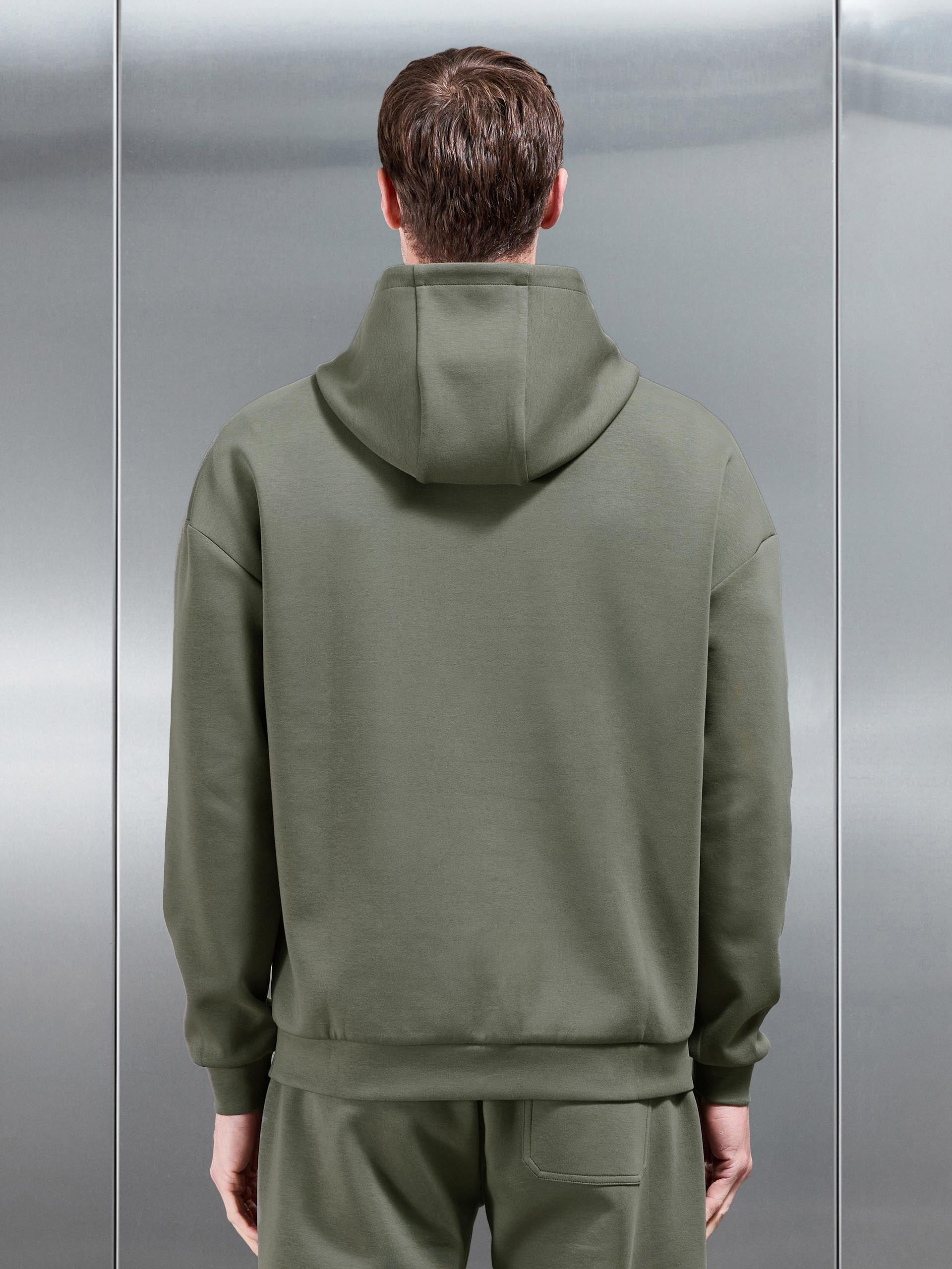 Interlock Jersey Relaxed Fit Hoodie in Sage